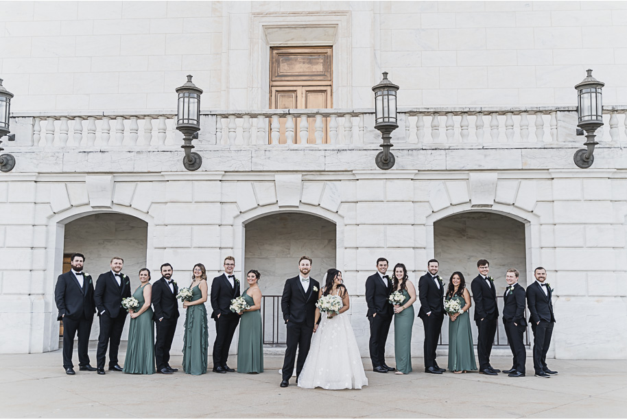 A romantic fall Colony Club wedding in Detroit, MI provided by Kari Dawson, top-rated Detroit wedding photographer and her team.