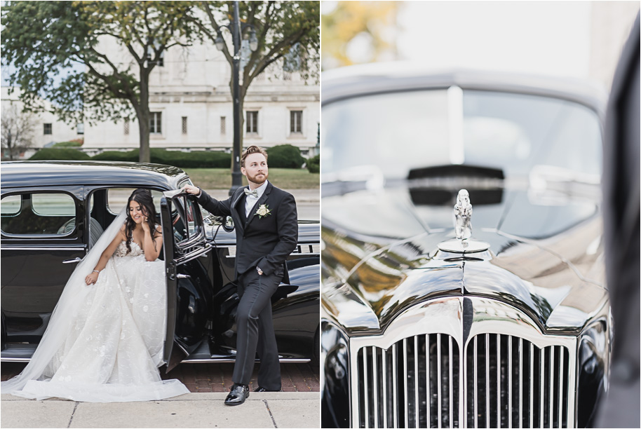 A romantic fall Colony Club wedding in Detroit, MI provided by Kari Dawson, top-rated Detroit wedding photographer and her team.