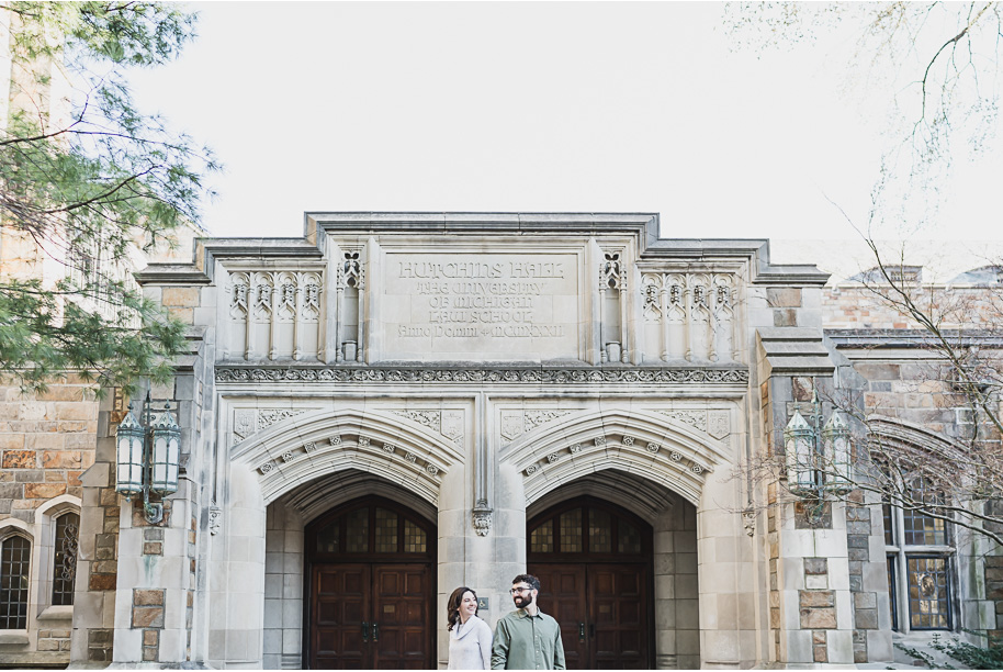 A University of Michigan Engagement Session by top-rated Ann Arbor Wedding Photographer Kari Dawson.
