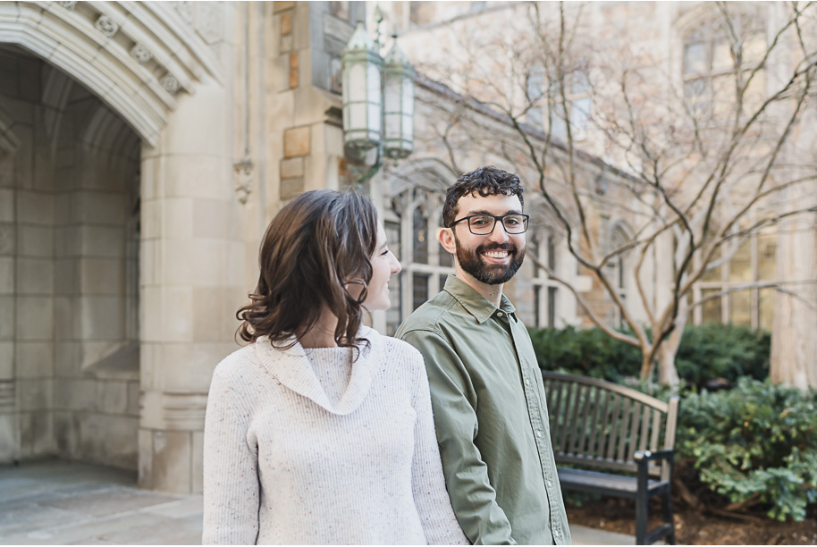 A University of Michigan Engagement Session by top-rated Ann Arbor Wedding Photographer Kari Dawson.