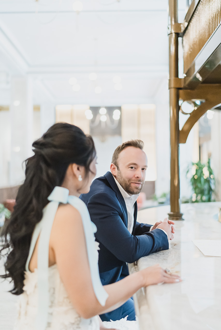 Book Tower engagement photos in Detroit by top-rated Detroit Wedding Photographers Kari Dawson + Co

