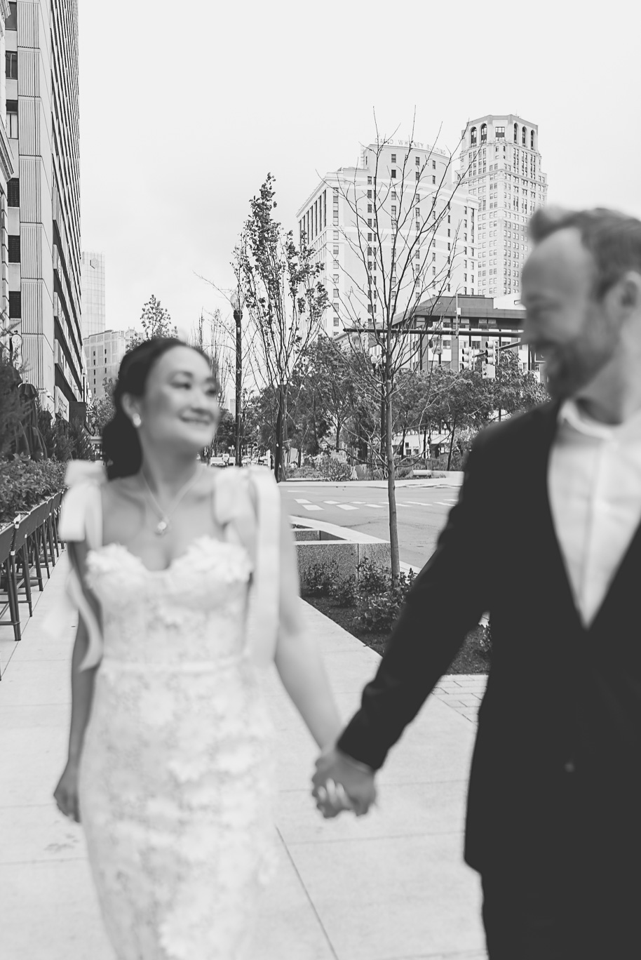 Book Tower engagement photos in Detroit by top-rated Detroit Wedding Photographers Kari Dawson + Co
