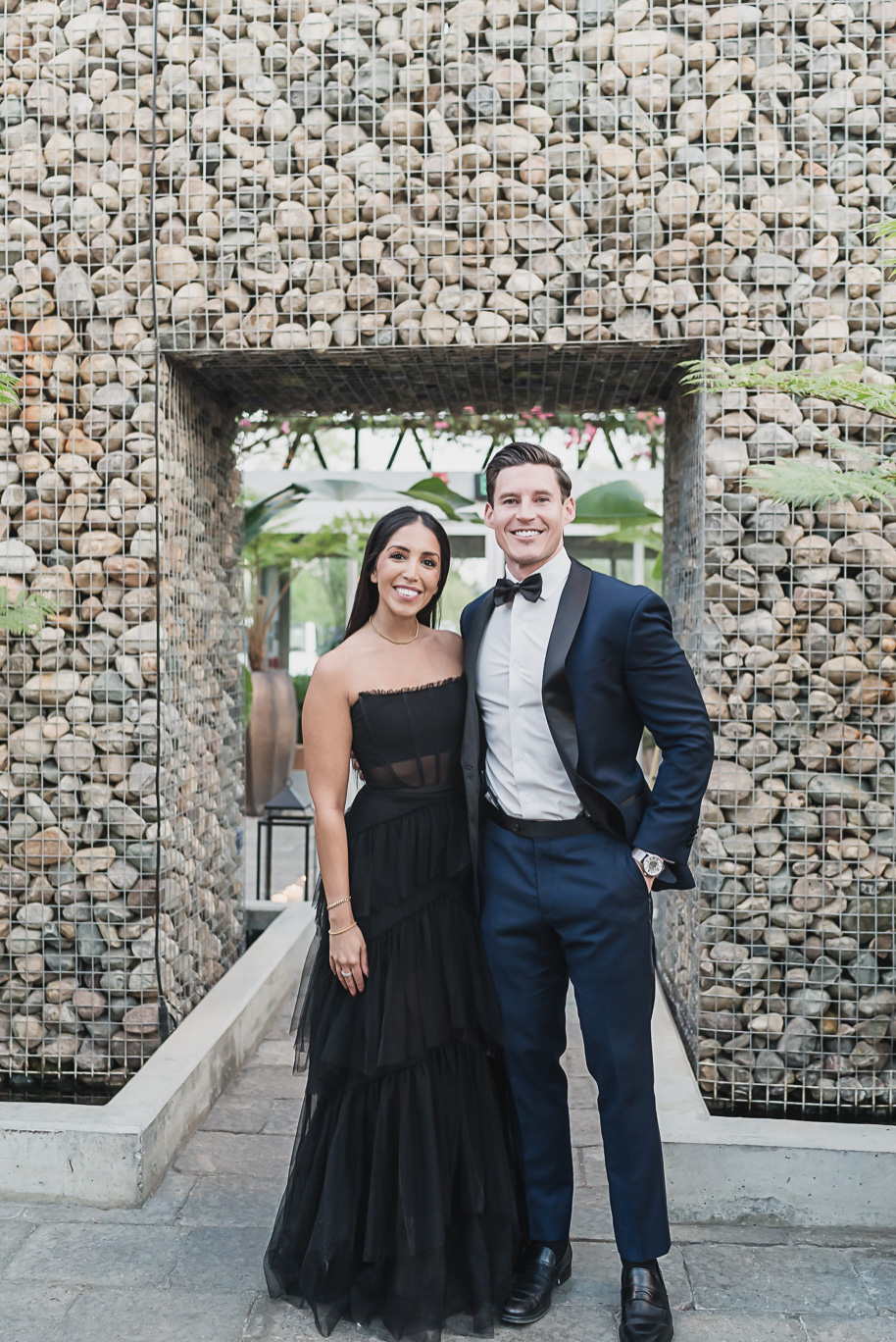 A summer black tie lush Planterra Conservatory Wedding same sex in West Bloomfield Michigan by Kari Dawson.