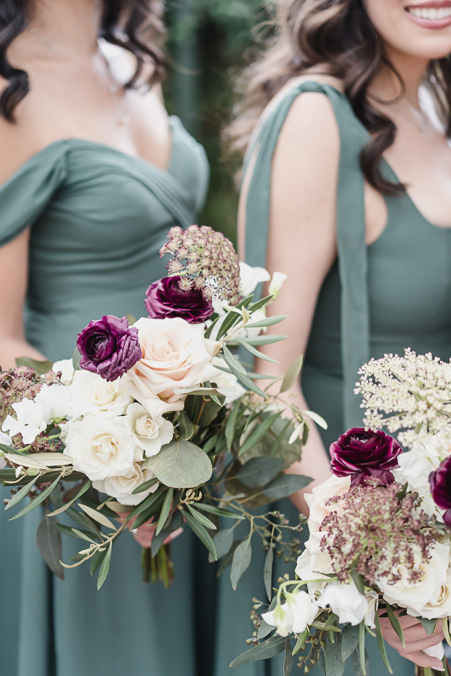 A summer black tie lush Planterra Conservatory Wedding same sex in West Bloomfield Michigan by Kari Dawson.