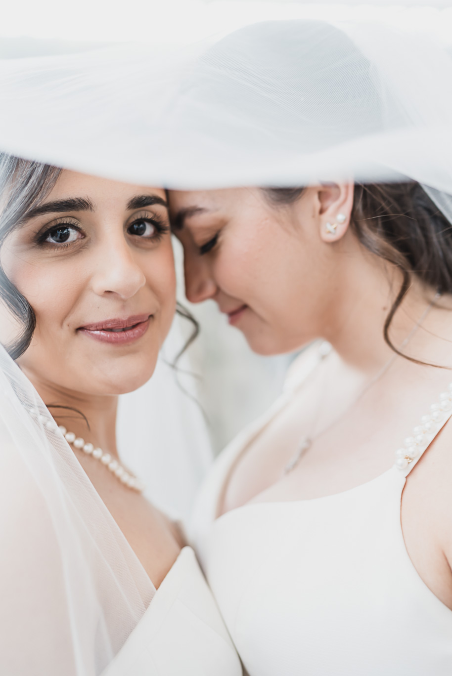 A summer black tie lush Planterra Conservatory Wedding same sex in West Bloomfield Michigan by Kari Dawson.