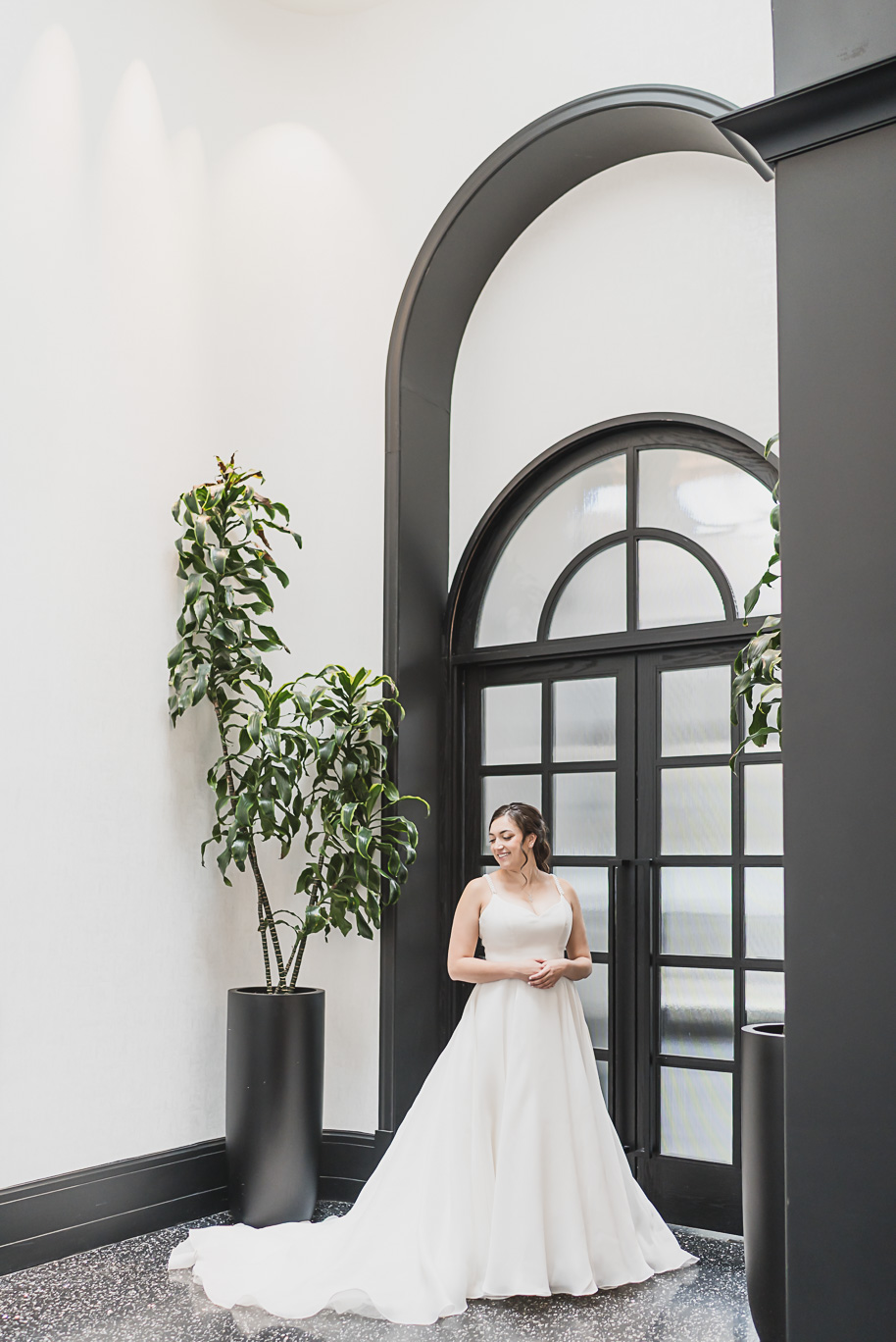 A summer black tie lush Planterra Conservatory Wedding same sex in West Bloomfield Michigan by Kari Dawson.