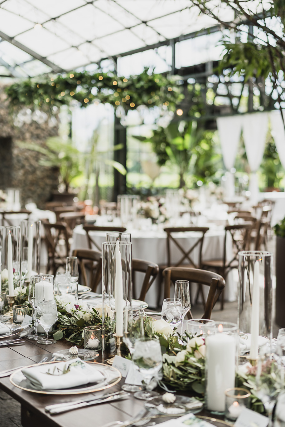 A summer black tie lush Planterra Conservatory Wedding same sex in West Bloomfield Michigan by Kari Dawson.