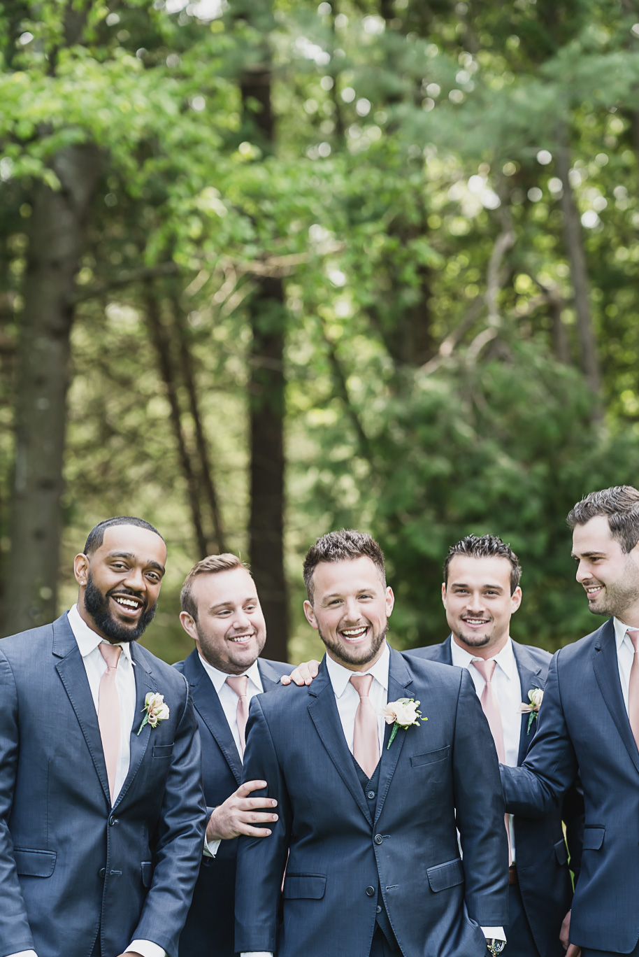 Dusty rose and navy wedding at Tobacco Ranch with sunset portraits and emotional ceremony