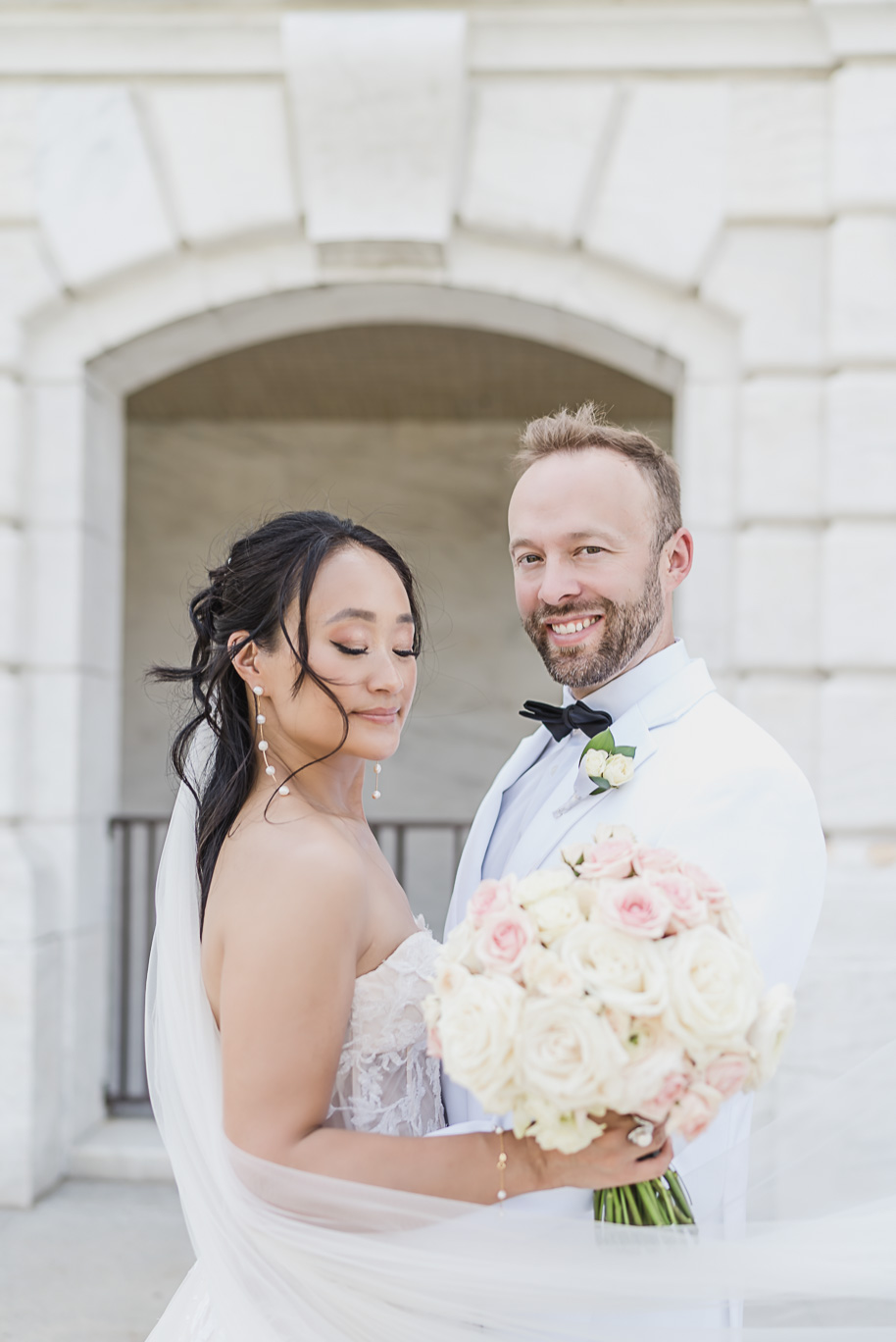 A classic black tie dusty blue and black Detroit Yacht Club wedding steeped in tradition, family heirlooms, hydrangaes, and happy tears by Kari Dawson, top rated Detroit wedding photographer, and her team. 