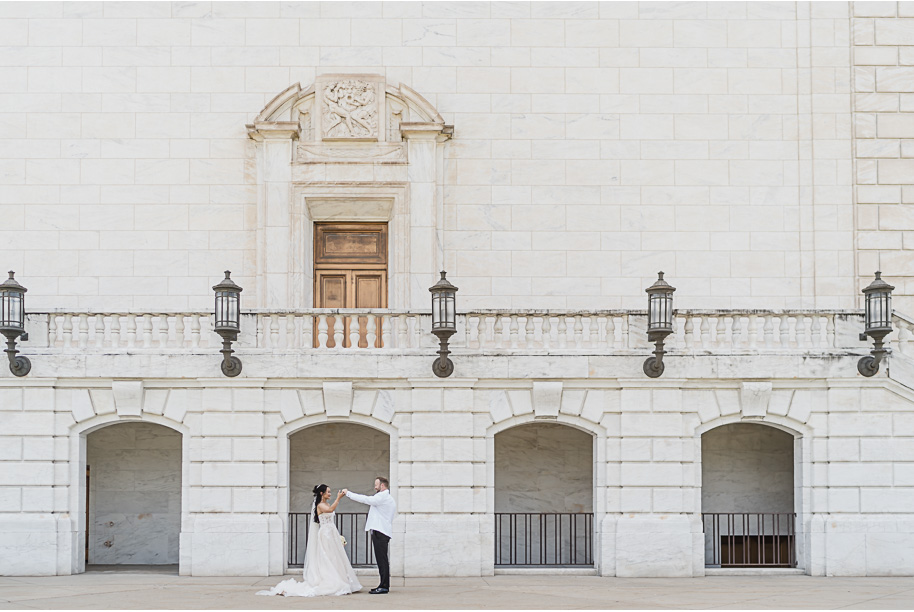 A classic black tie dusty blue and black Detroit Yacht Club wedding steeped in tradition, family heirlooms, hydrangaes, and happy tears by Kari Dawson, top rated Detroit wedding photographer, and her team. 