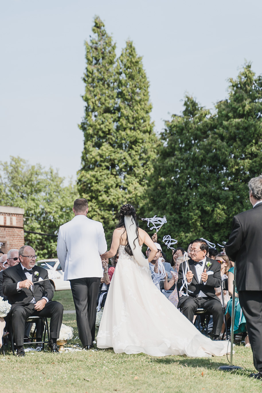 A classic black tie dusty blue and black Detroit Yacht Club wedding steeped in tradition, family heirlooms, hydrangaes, and happy tears by Kari Dawson, top rated Detroit wedding photographer, and her team. 