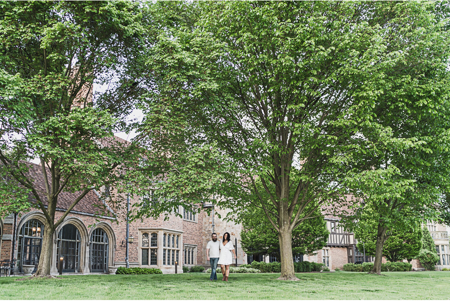 Sunlit Strolls and Timeless Love at Meadow Brook Hall; a romantic Meadow Brook Hall Engagement Session provided by top-rated Rochester wedding photographer, Kari Dawson.