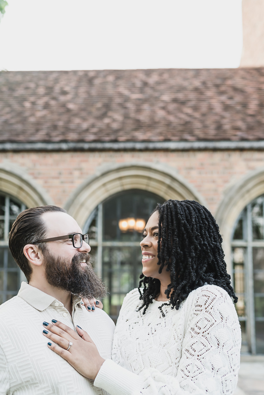 Sunlit Strolls and Timeless Love at Meadow Brook Hall; a romantic Meadow Brook Hall Engagement Session provided by top-rated Rochester wedding photographer, Kari Dawson.