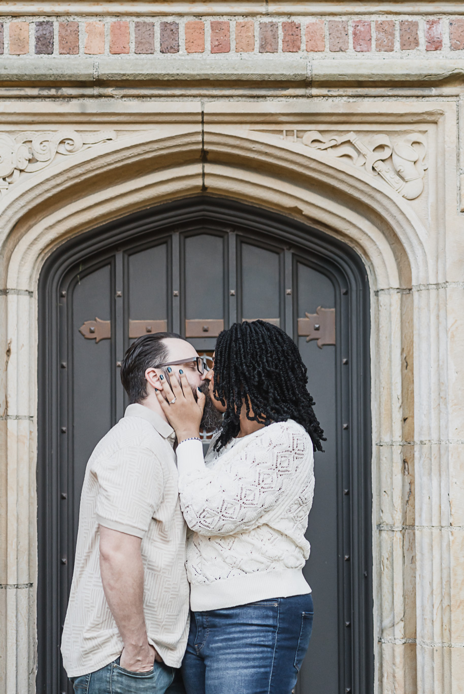 Sunlit Strolls and Timeless Love at Meadow Brook Hall; a romantic Meadow Brook Hall Engagement Session provided by top-rated Rochester wedding photographer, Kari Dawson.