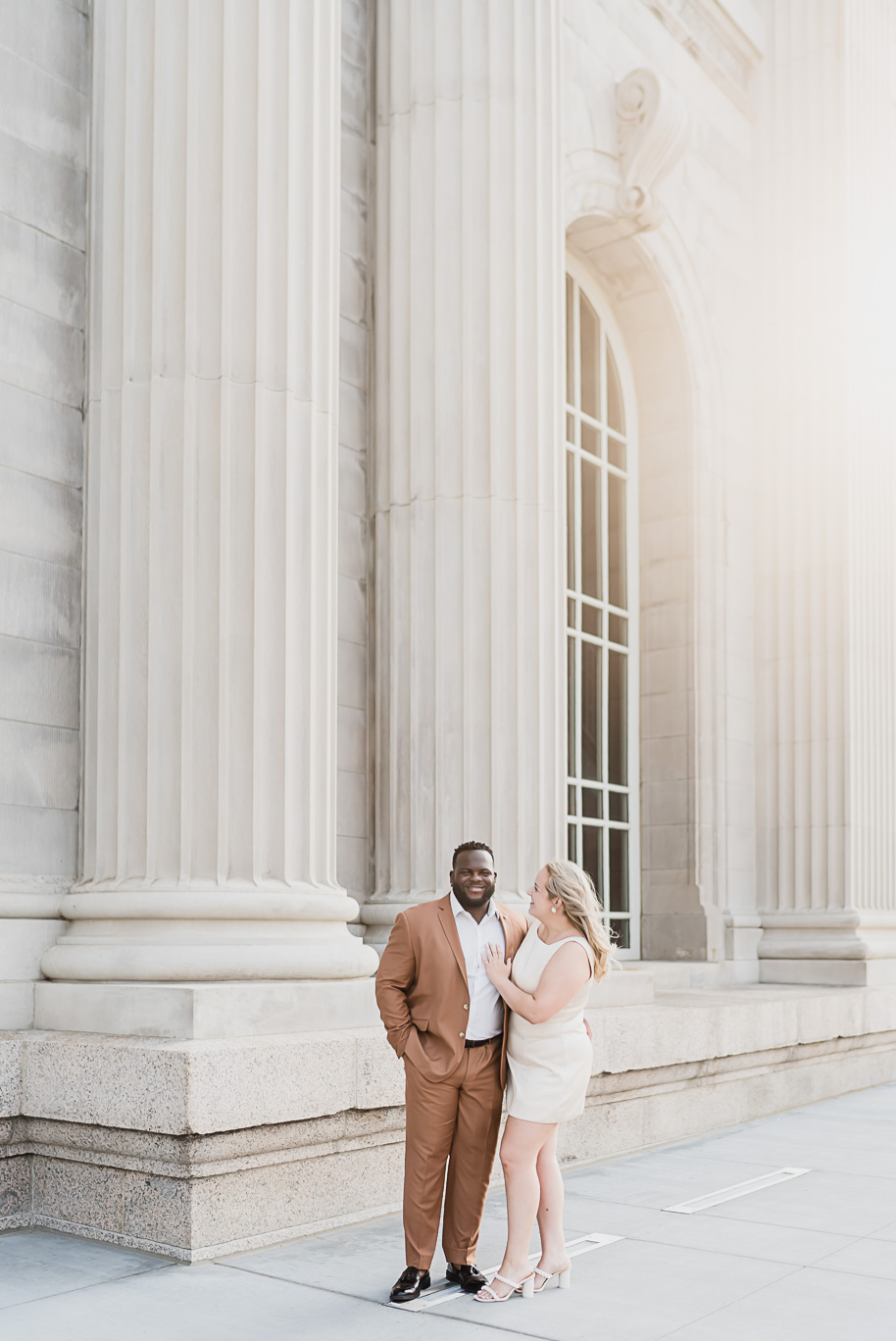 A Michigan Central Engagement full of romance and iconic style provided by Kari Dawson, top-rated Detroit wedding photographer, and her team.  