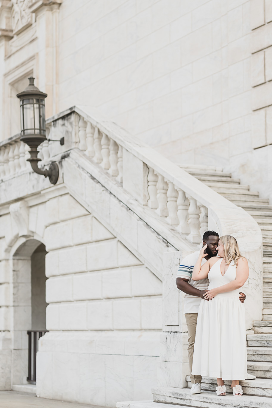 A Michigan Central Engagement full of romance and iconic style provided by Kari Dawson, top-rated Detroit wedding photographer, and her team.  