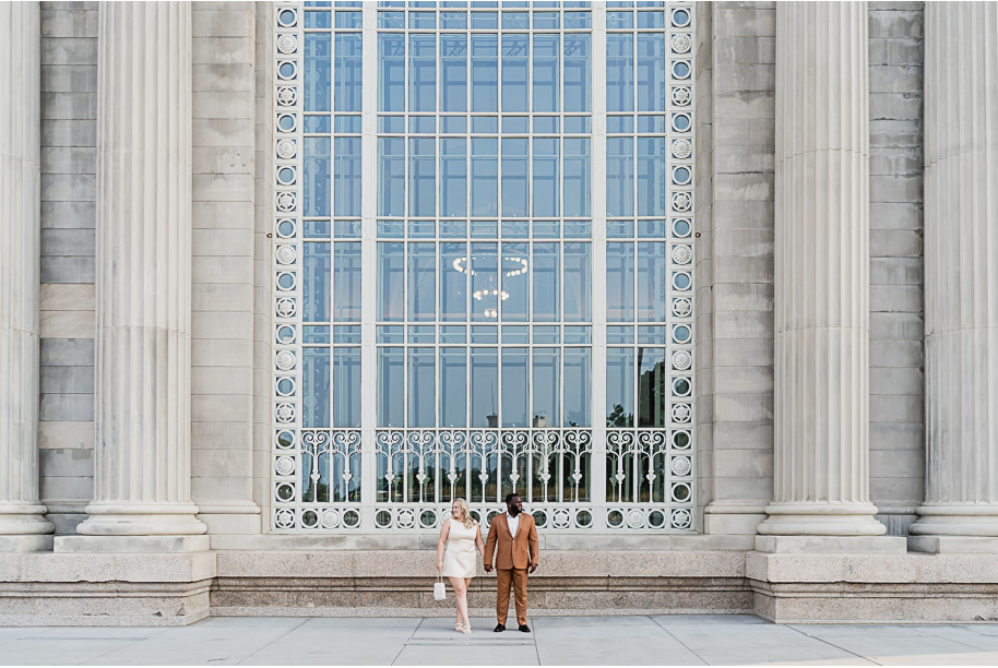 A Michigan Central Engagement full of romance and iconic style provided by Kari Dawson, top-rated Detroit wedding photographer, and her team.  