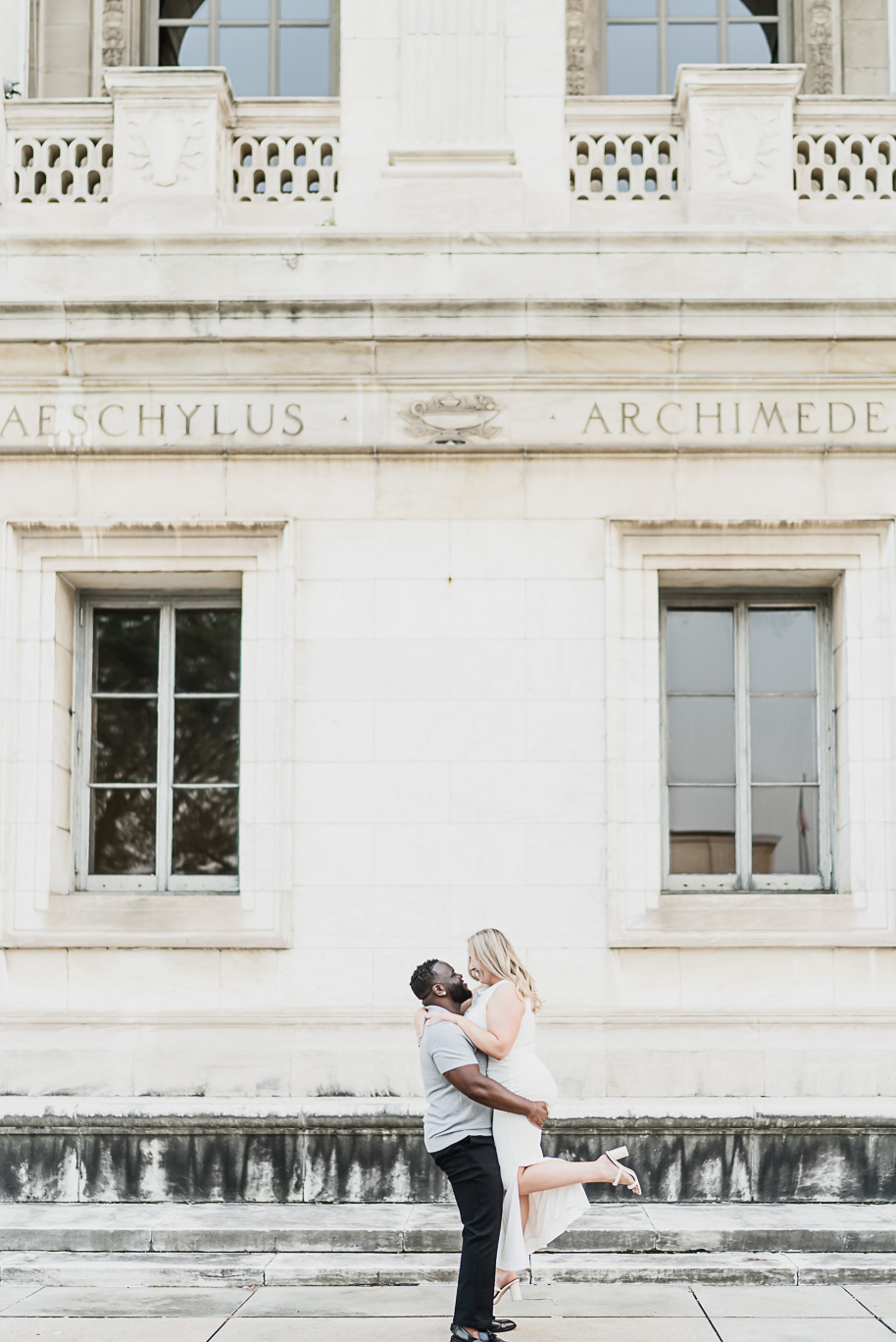A Michigan Central Engagement full of romance and iconic style provided by Kari Dawson, top-rated Detroit wedding photographer, and her team.  