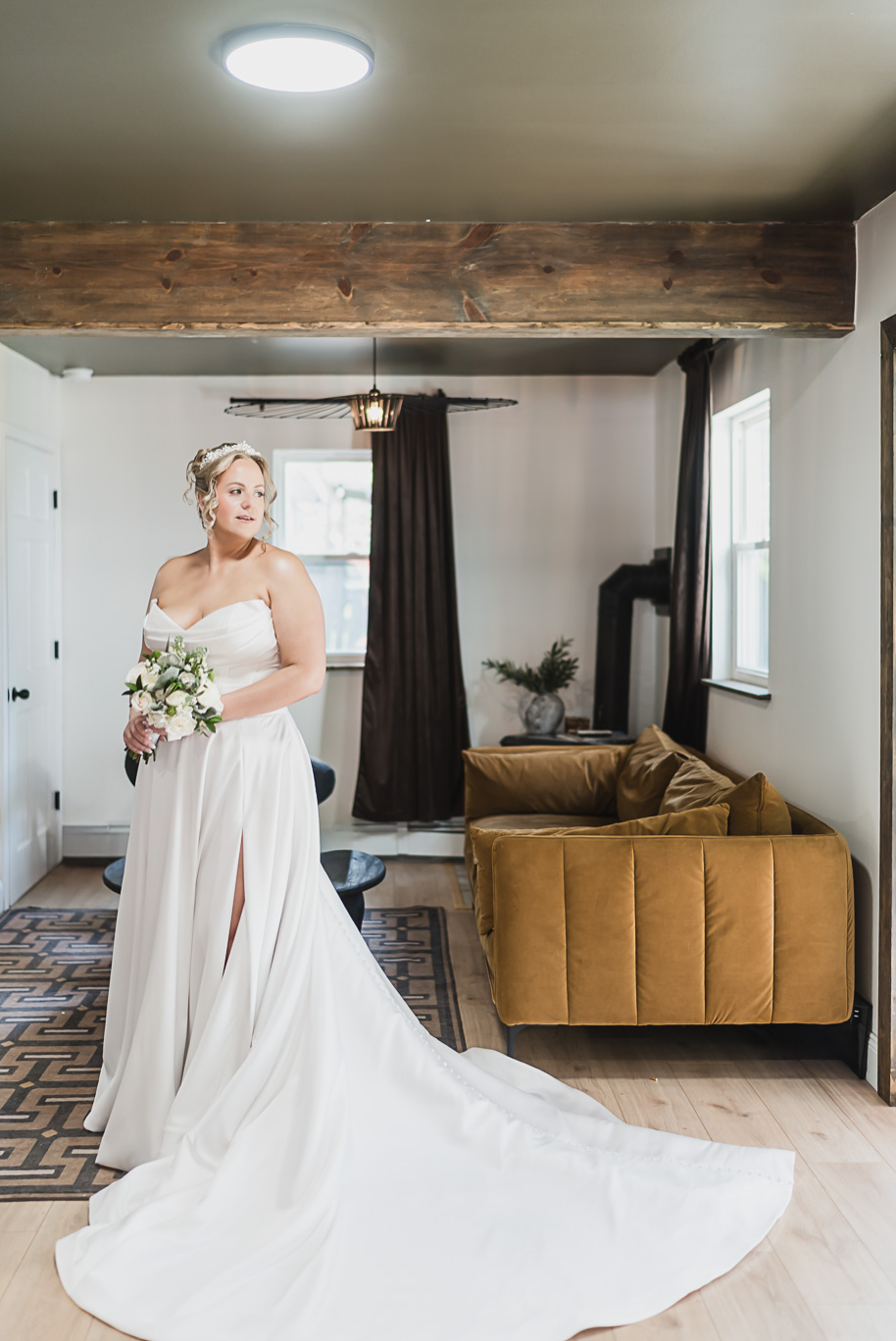 An emerald and gold fall interracial Castle Farms wedding in Charlevoix Northern Michigan by top-rated Northern Michigan wedding photography team Kari Dawson + Co.