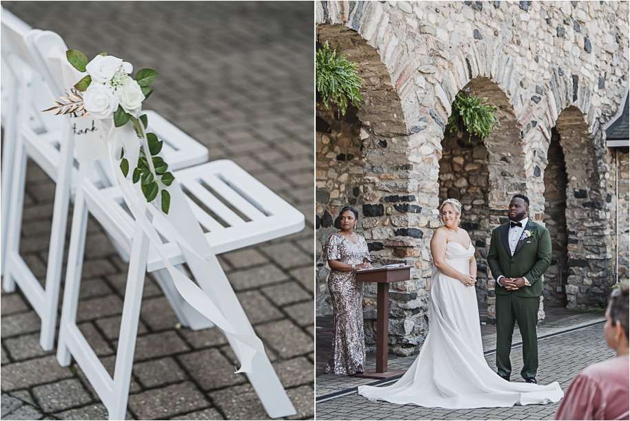 An emerald and gold fall interracial Castle Farms wedding in Charlevoix Northern Michigan by top-rated Northern Michigan wedding photography team Kari Dawson + Co.