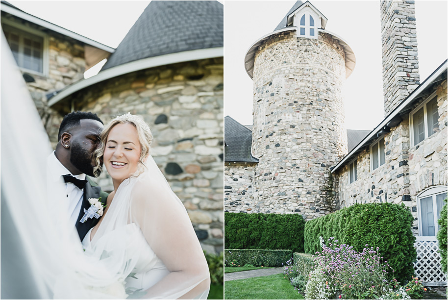 An emerald and gold fall interracial Castle Farms wedding in Charlevoix Northern Michigan by top-rated Northern Michigan wedding photography team Kari Dawson + Co.