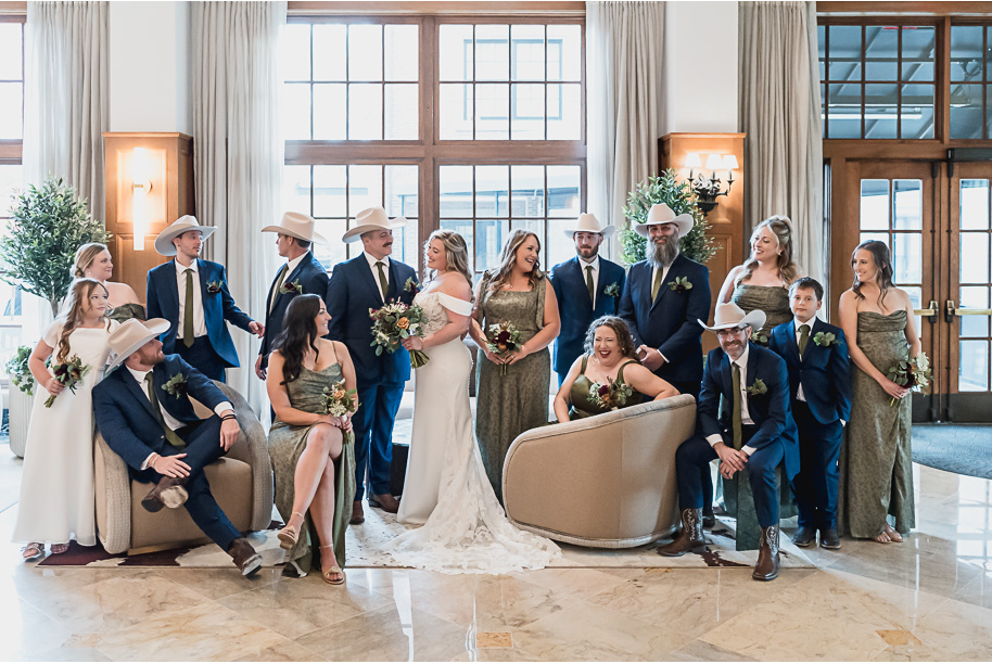 A fall Royal Park wedding in Rochester, Michigan with olive, sage, navy, and gold details captured by top-rated photographer Kari Dawson + Co.