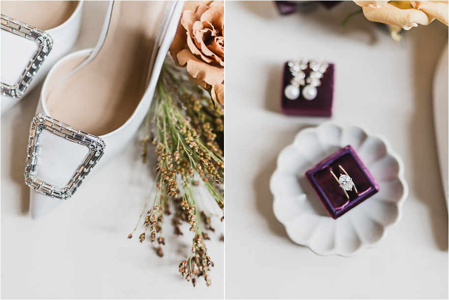 Elegant fall wedding at the Royal Park Hotel in Rochester, MI featuring navy and sage tones photographed by luxury wedding photographer Kari Dawson.