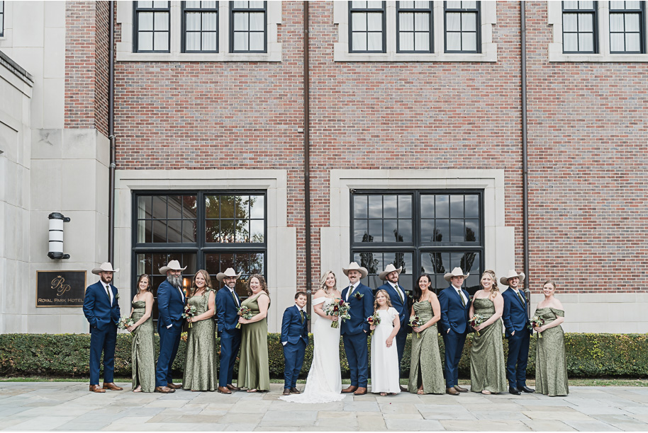 A fall Royal Park wedding in Rochester, Michigan with olive, sage, navy, and gold details captured by top-rated photographer Kari Dawson + Co.