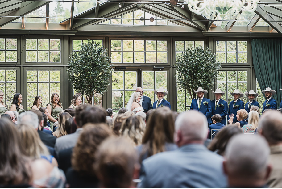 A fall Royal Park wedding in Rochester, Michigan with olive, sage, navy, and gold details captured by top-rated photographer Kari Dawson + Co.