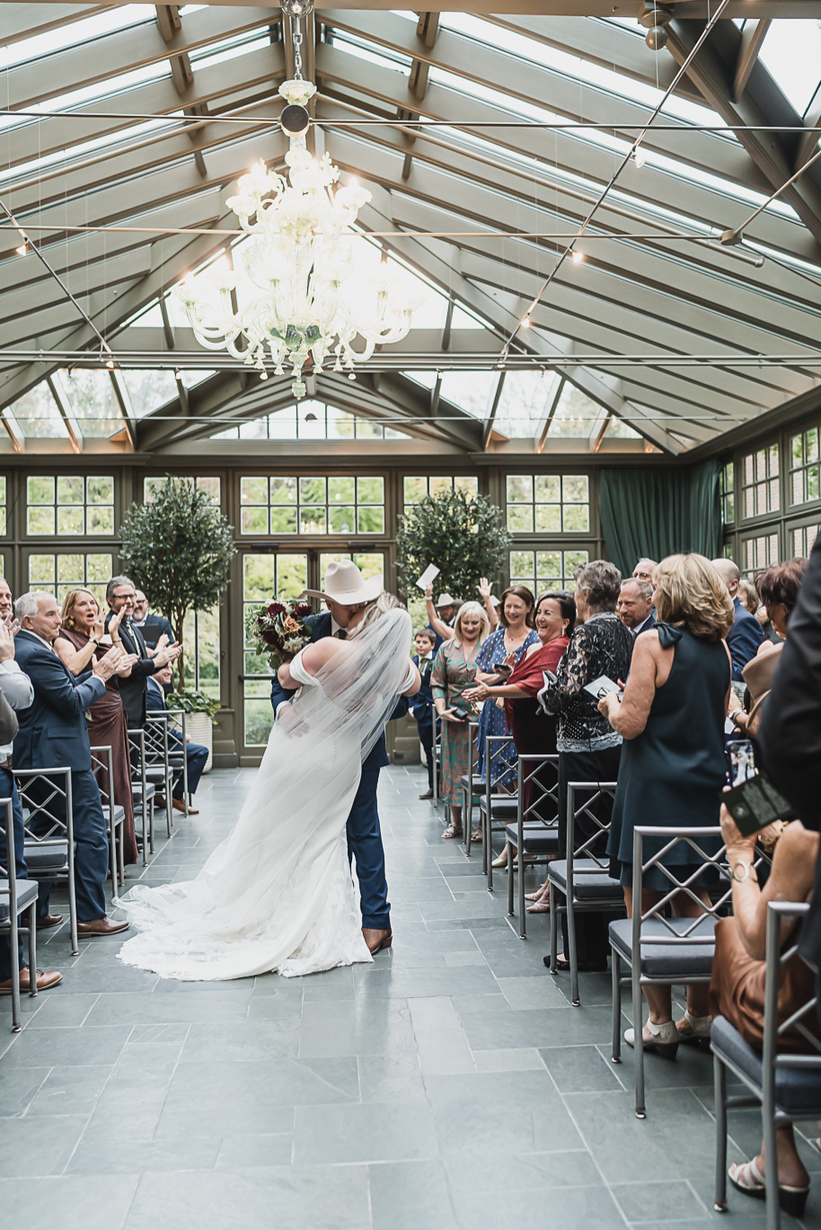 A fall Royal Park wedding in Rochester, Michigan with olive, sage, navy, and gold details captured by top-rated photographer Kari Dawson + Co.