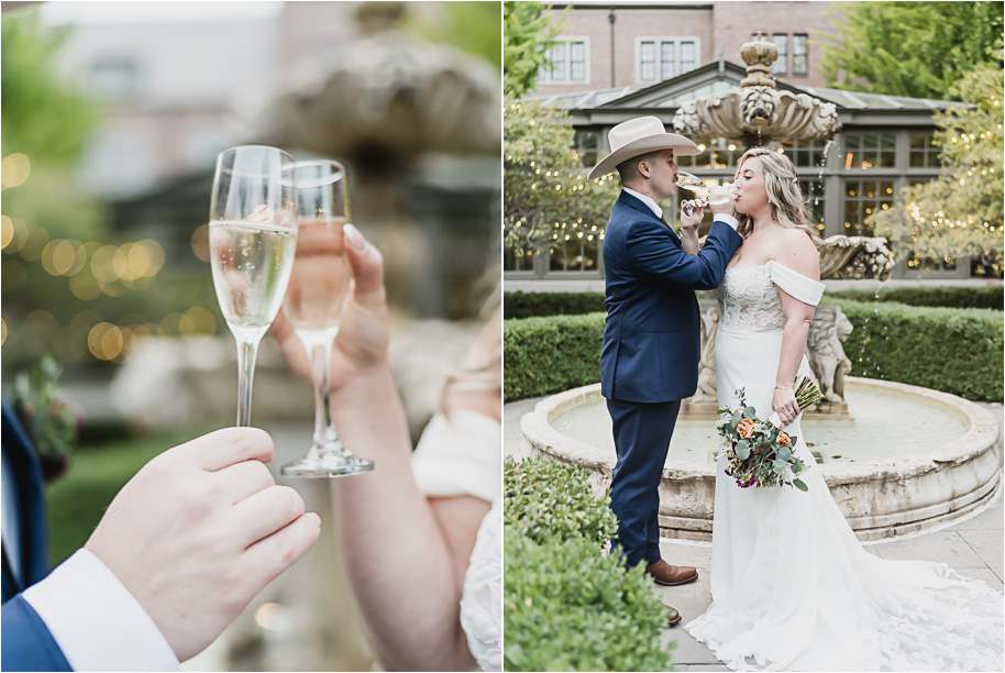 A fall Royal Park wedding in Rochester, Michigan with olive, sage, navy, and gold details captured by top-rated photographer Kari Dawson + Co.