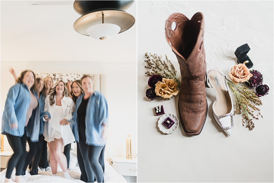 Elegant fall wedding at the Royal Park Hotel in Rochester, MI featuring navy and sage tones photographed by luxury wedding photographer Kari Dawson.