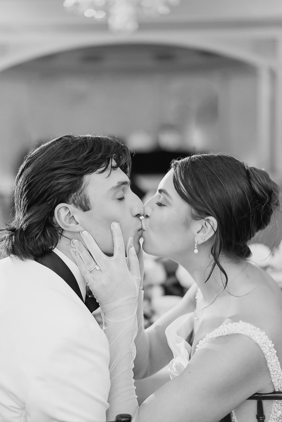 A romantic black and champagne black tie fall Macedonian Lovett Hall wedding documented by Kari Dawson and Co 
