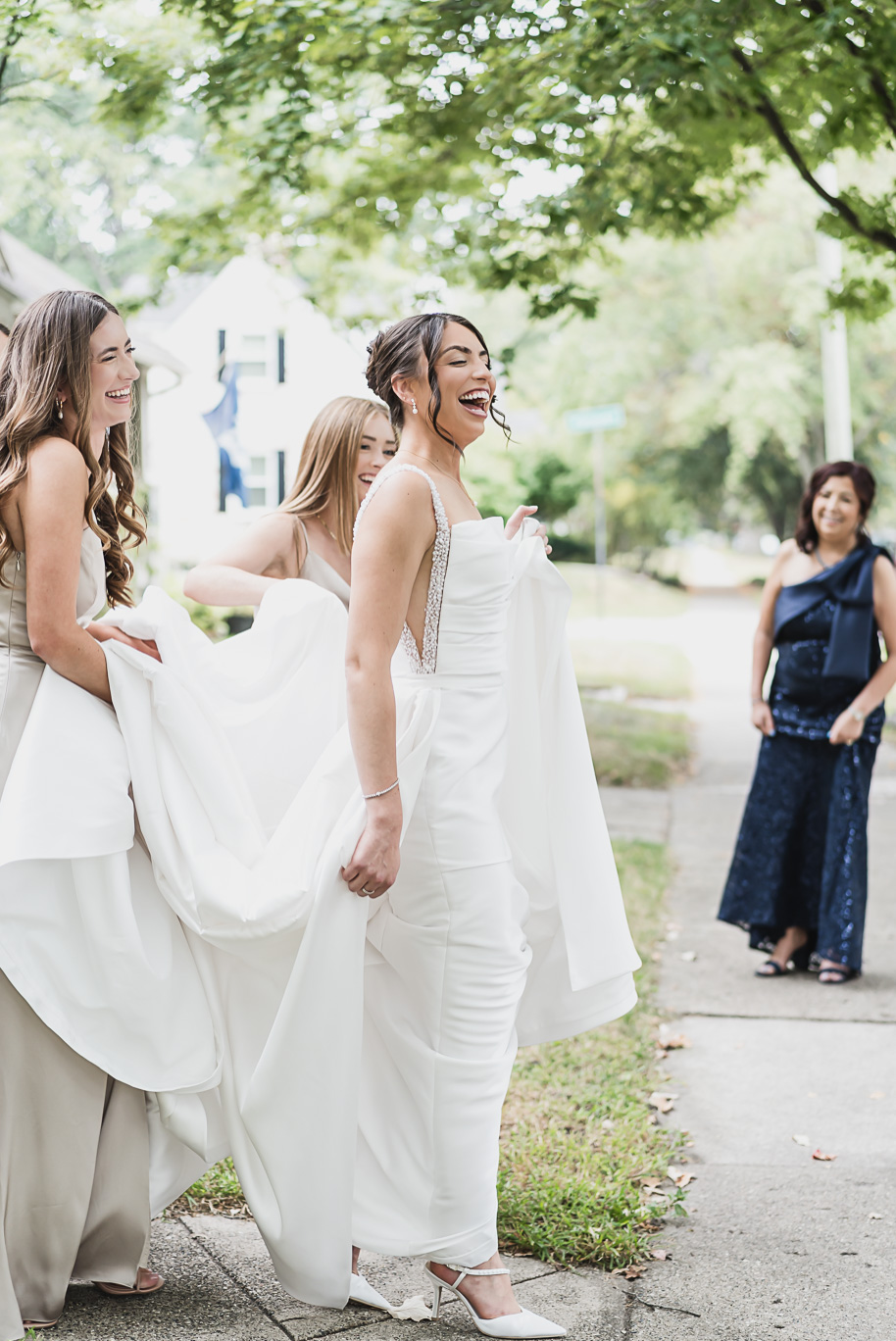 A romantic black and champagne black tie fall Macedonian Lovett Hall wedding documented by Kari Dawson and Co 