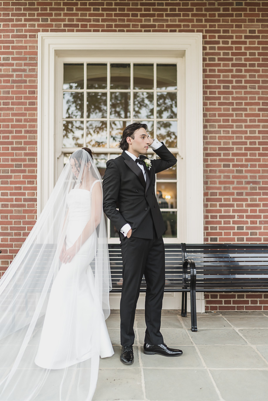 A romantic black and champagne black tie fall Macedonian Lovett Hall wedding documented by Kari Dawson and Co 