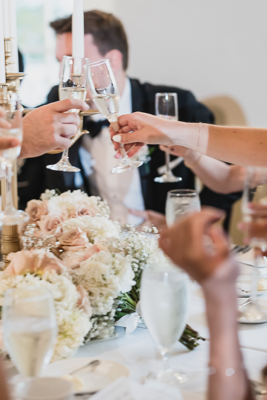 A romantic black and champagne black tie fall Macedonian Lovett Hall wedding documented by Kari Dawson and Co 