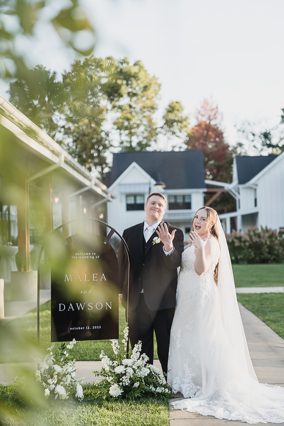 A warm fall Bay Pointe Woods wedding in Northern Michigan with sage and white details, emotional family legacy, and timeless design. Captured by Kari Dawson + Co.